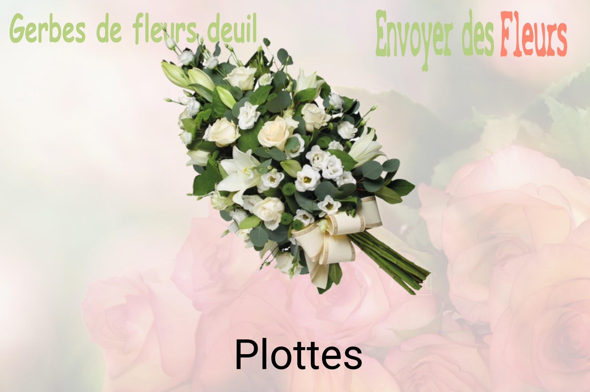 Gerbe de fleurs de deuil livrée à Plottes